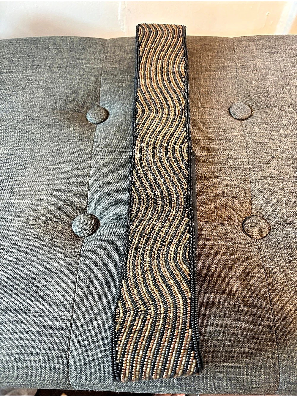 Woven Black & Gold Belt